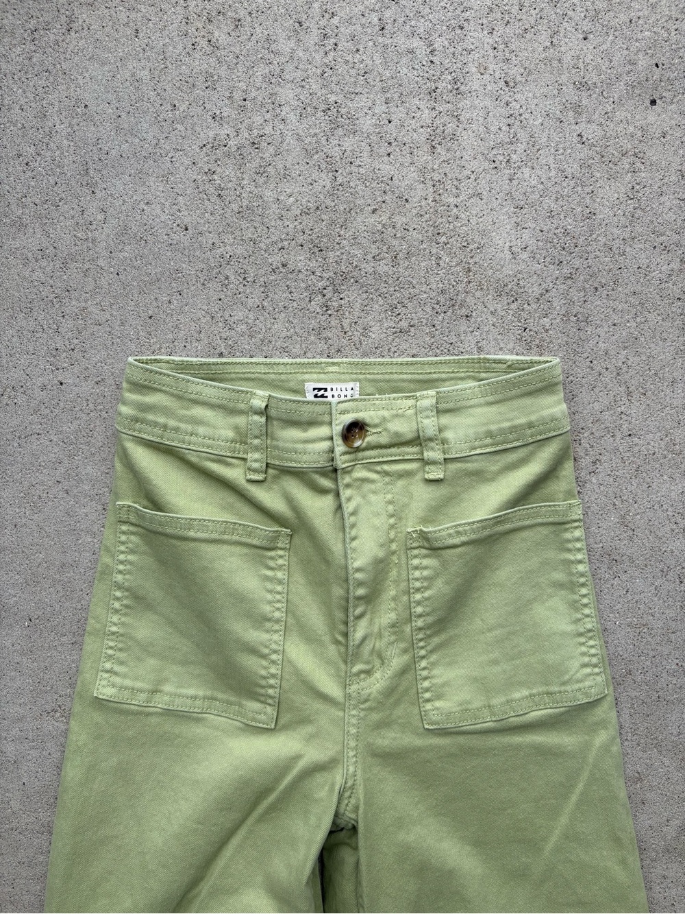 Billabong Free Fall Patch Pocket High Waist Wide Leg Pants Sage 23x27⁠ - Picture 3 of 4